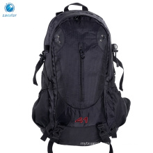 40L Outdoor Sport Hiking Camping Nylon Checked Backpack Bag with Breathable Back